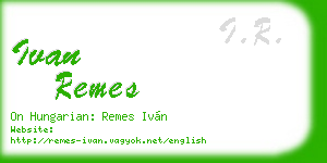 ivan remes business card