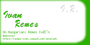 ivan remes business card